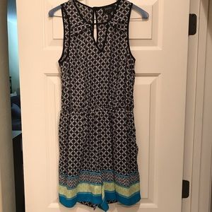 Laundry by Shelli Segal romper black/white/blue